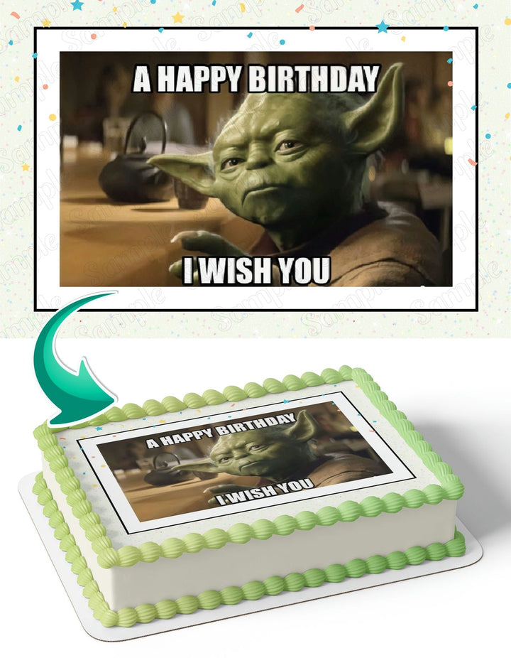 Mater Yoda Meme Edible Cake Toppers