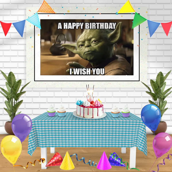 Mater Yoda Meme Bn Birthday Banner Personalized Party Backdrop Decoration