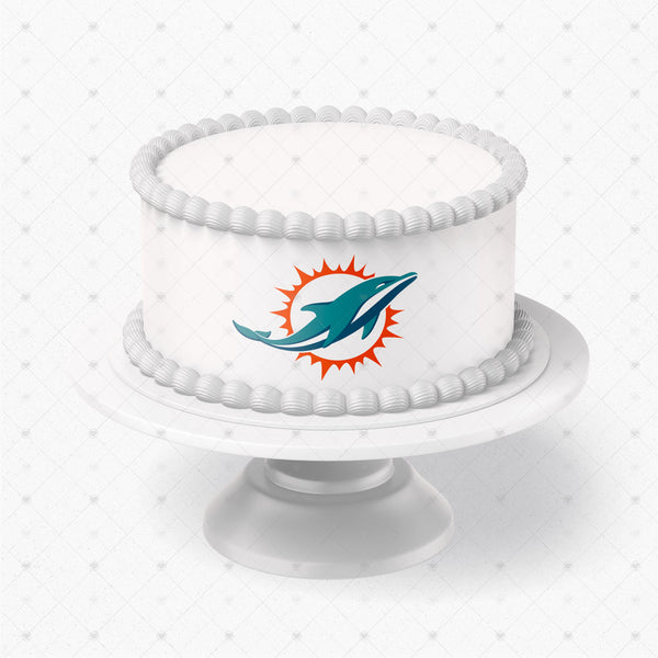 Miami Dolphins Logo Edible Cake Toppers Logos