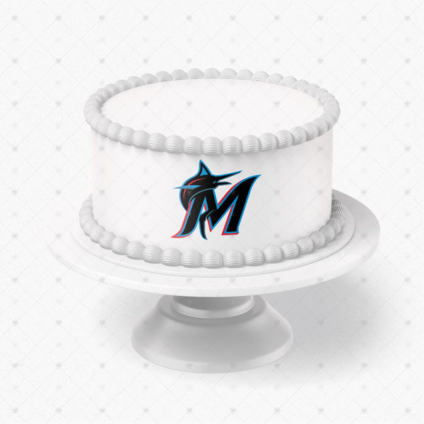 Miami Marlins Logo Edible Cake Toppers Logos