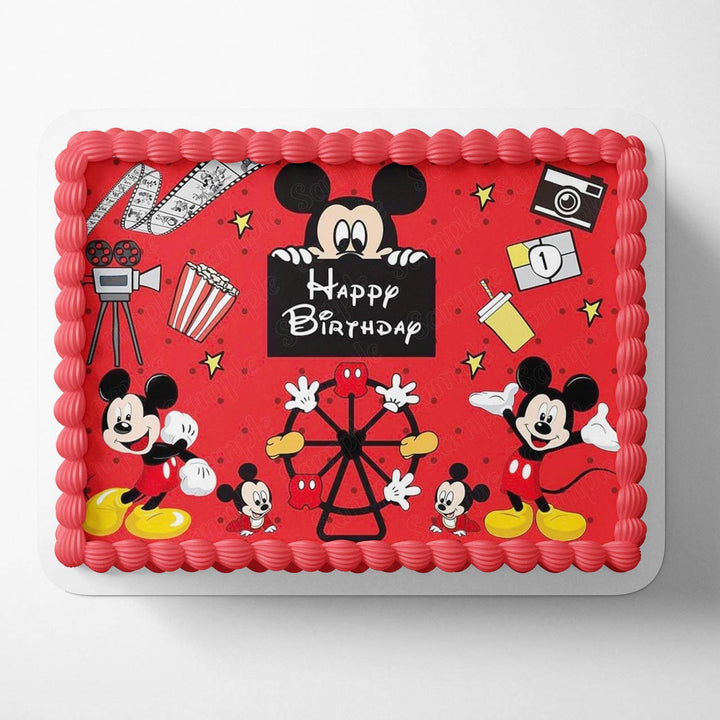 Micky Mouse Black Mouse Red MMC Edible Cake Toppers