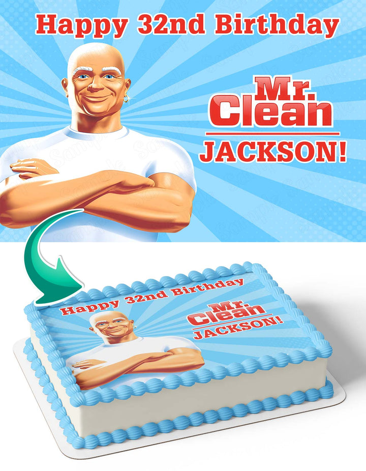 Mr Clean Edible Cake Toppers