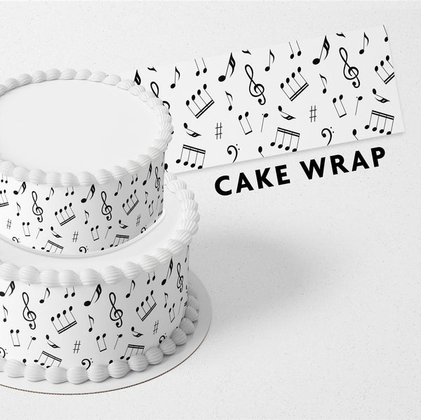 Musical Notes Strips Edible Cake Toppers Cake Wraps