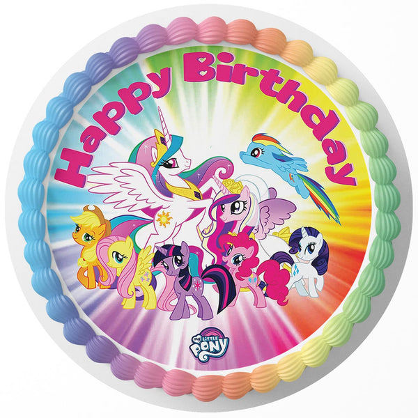 My Little Pony Hasbro Edible Cake Toppers Round