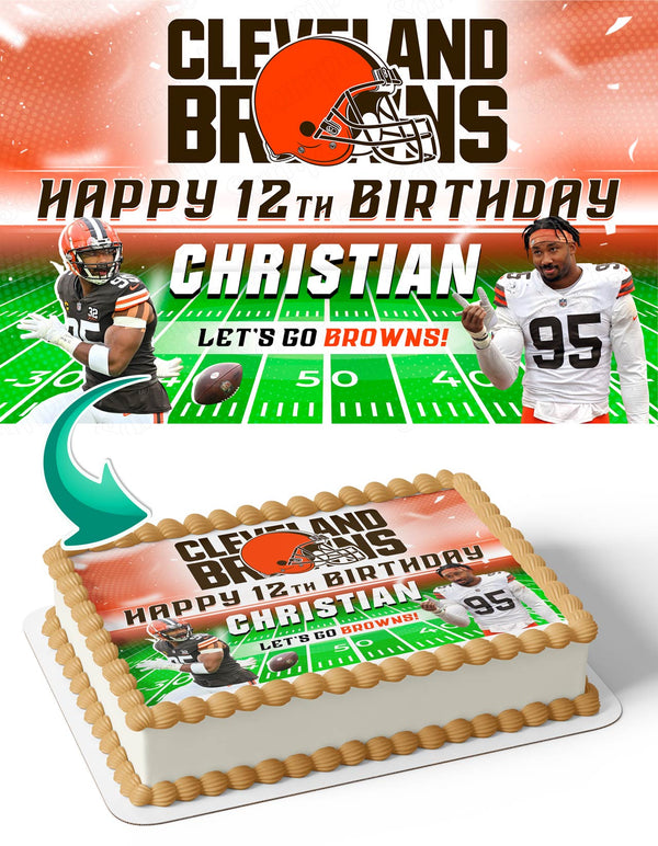 Myles Garrett Cleveland Browns Edible Cake Toppers