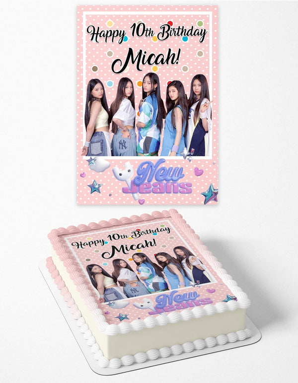 NewJeans Girls Group KPop Edible Cake Toppers