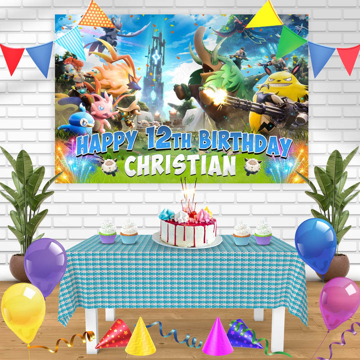 Palworld Game Bn Birthday Banner Personalized Party Backdrop Decoration