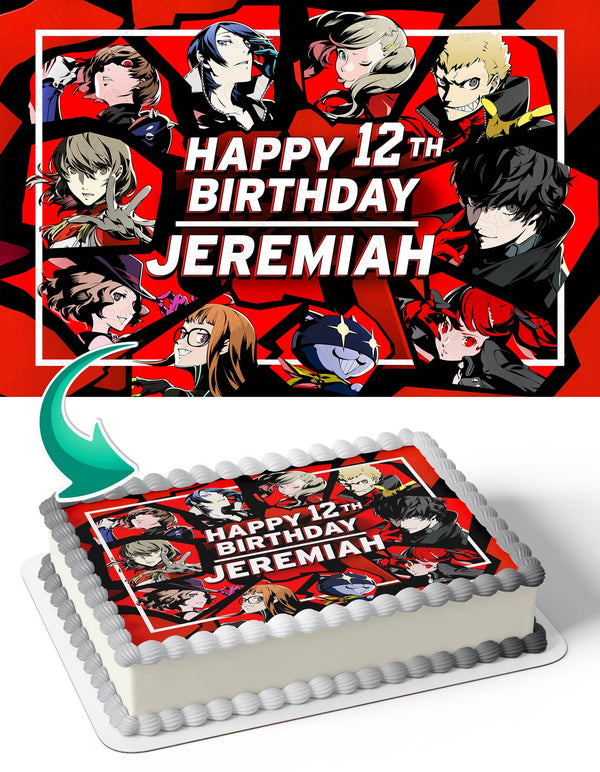 Persona 5 Anime Edible Cake Toppers