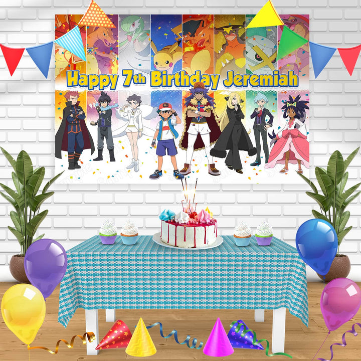 Pokemon Ultimate Journeys The Series Bn Birthday Banner Personalized Party Backdrop Decoration