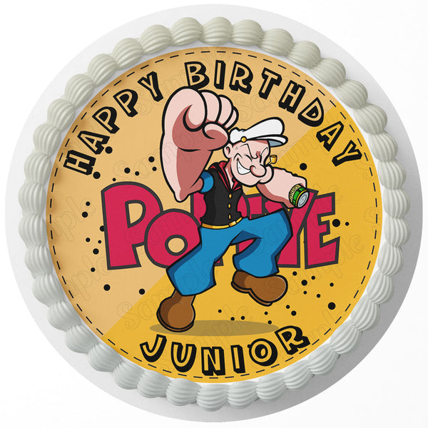 Popeye Edible Cake Toppers Round