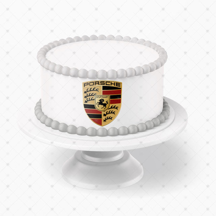 Porsche logo Edible Cake Toppers Logos