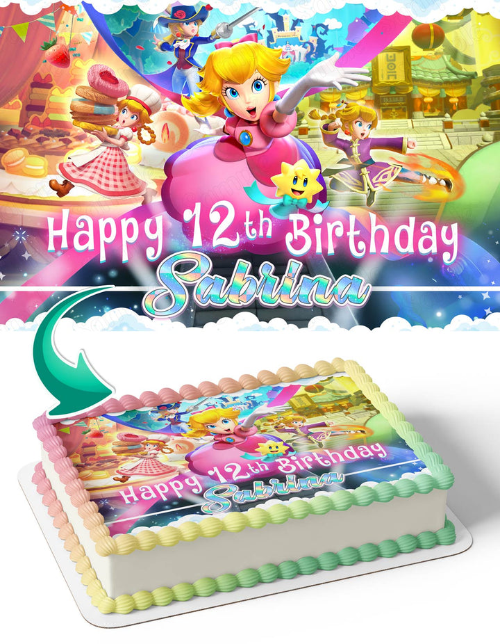 Princess Peach Showtime Edible Cake Toppers