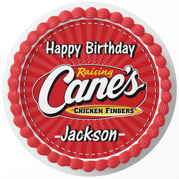 Raising Canes Chicken Fingers Kids Rd Edible Cake Toppers Round