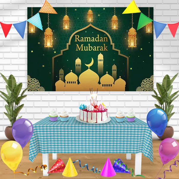 Ramadan Mubarak Islamic Celebration Bn Birthday Banner Personalized Party Backdrop Decoration