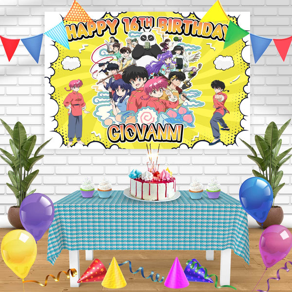 Ranma Netflix Birthday Banner Personalized Party Backdrop Decoration