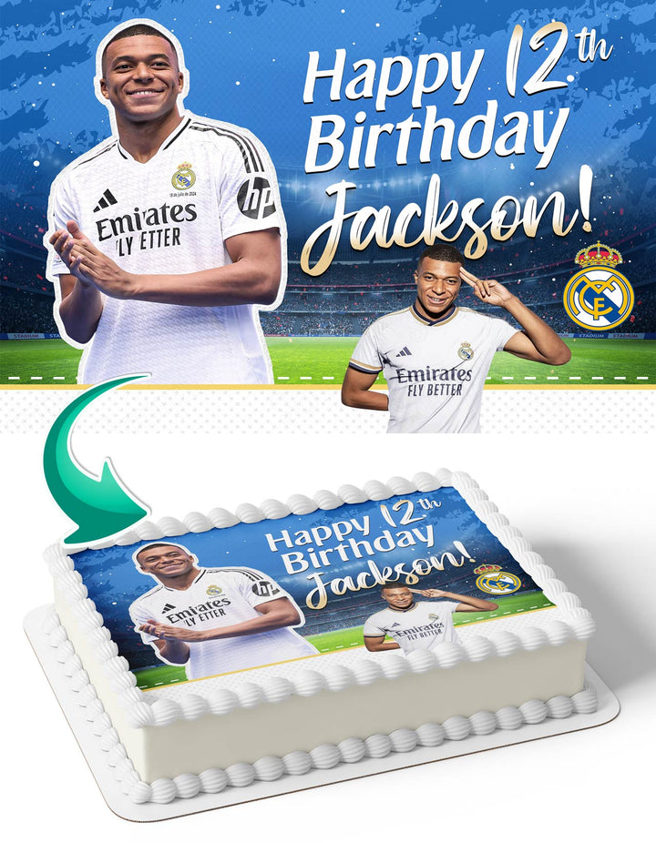 Real Madrid Kylian Mbappe Edible Cake Toppers