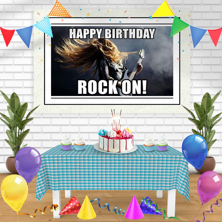 Rock On Meme Bn Birthday Banner Personalized Party Backdrop Decoration