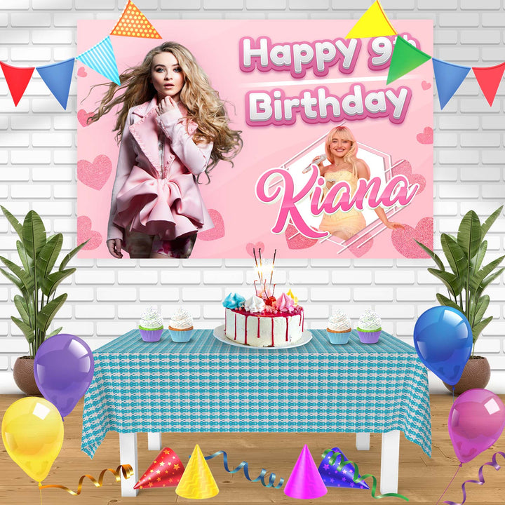 Sabrina Carpenter Bn Birthday Banner Personalized Party Backdrop Decoration