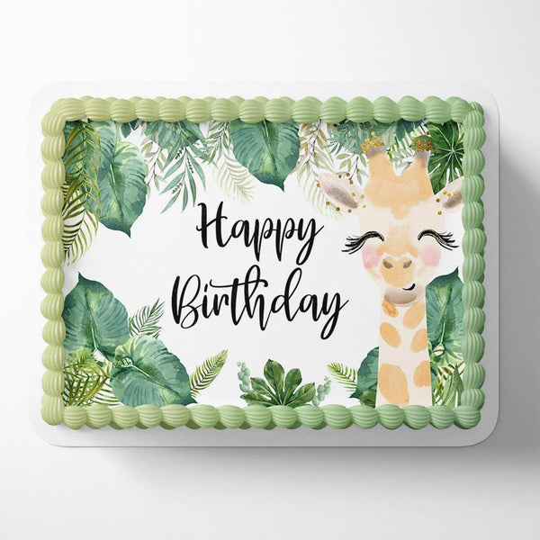 Safari Animals Giraffe RTS Edible Cake Toppers