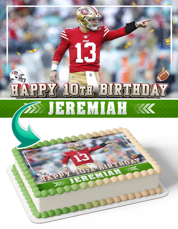 San Francisco 49ers Brock Purdy Edible Cake Toppers