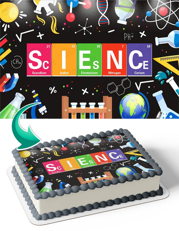 Science Sciencist Laboratory Edible Cake Toppers