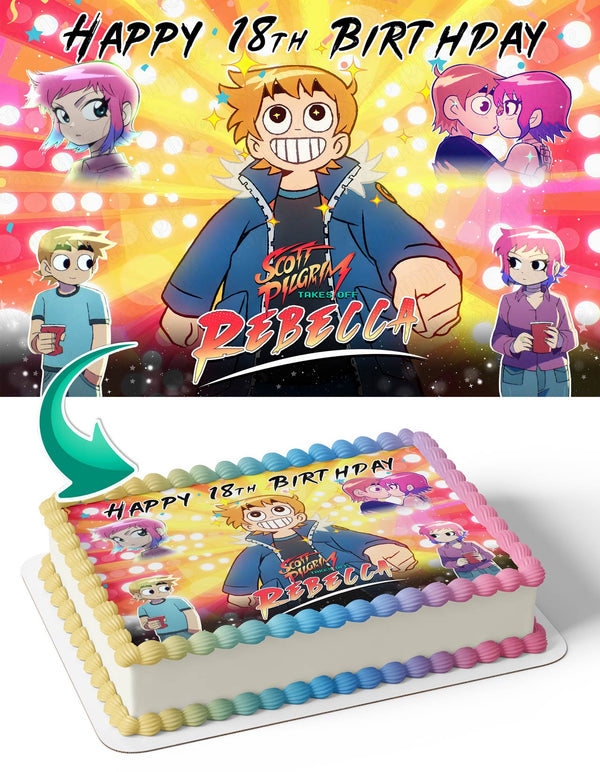 Scott Pilgrim Ramona Takes Off Netflix Edible Cake Toppers