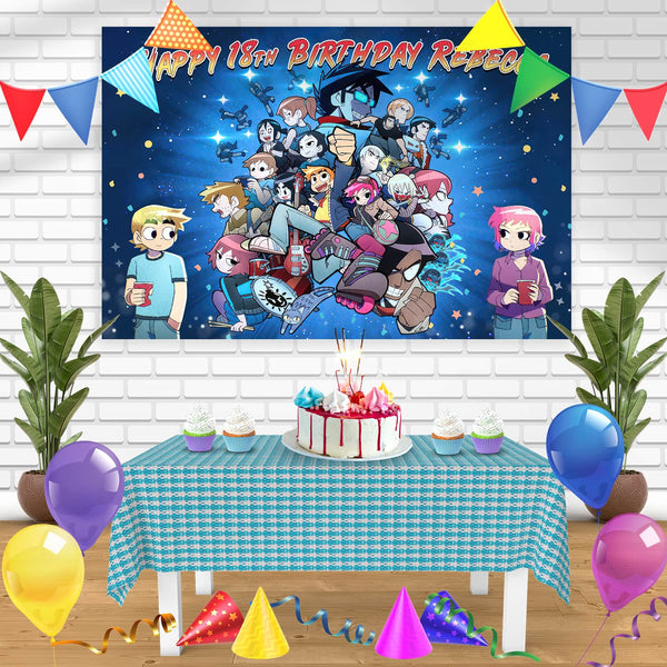 Scott Pilgrim Takes Off Netflix Bn Birthday Banner Personalized Party Backdrop Decoration