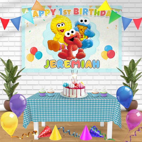 Sesame Street Babies Bn Birthday Banner Personalized Party Backdrop Decoration