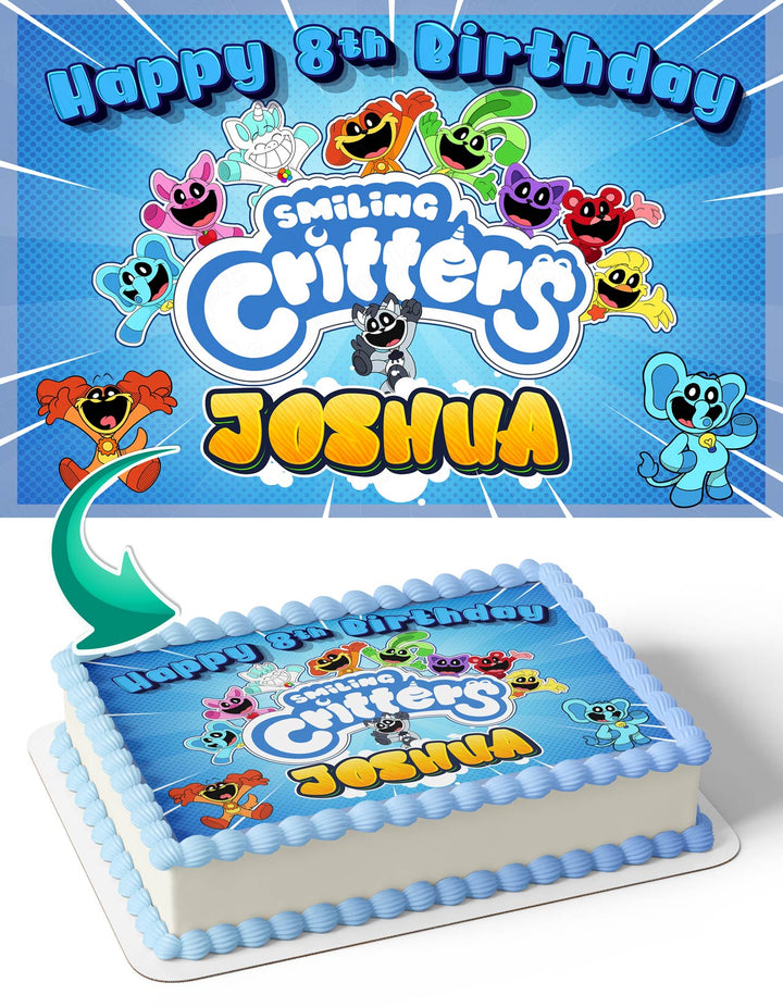 Smiling Critters Kids Edible Cake Toppers