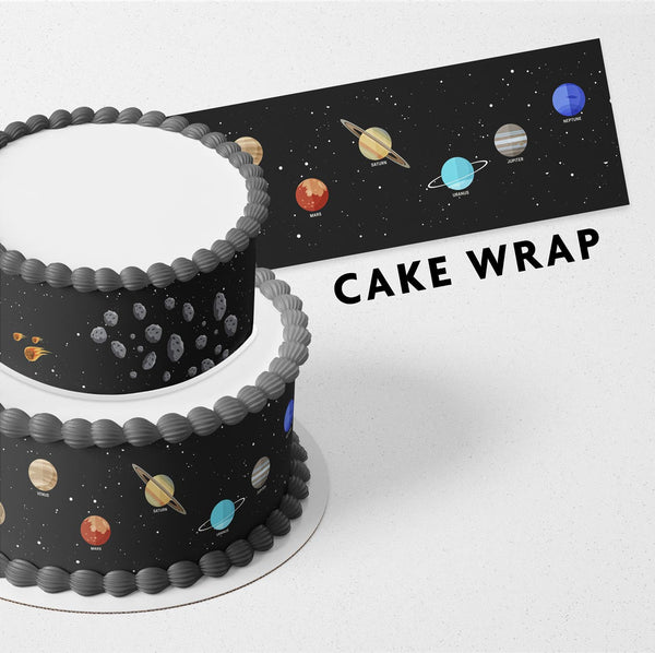 Solar System Strips Edible Cake Toppers Cake Wraps