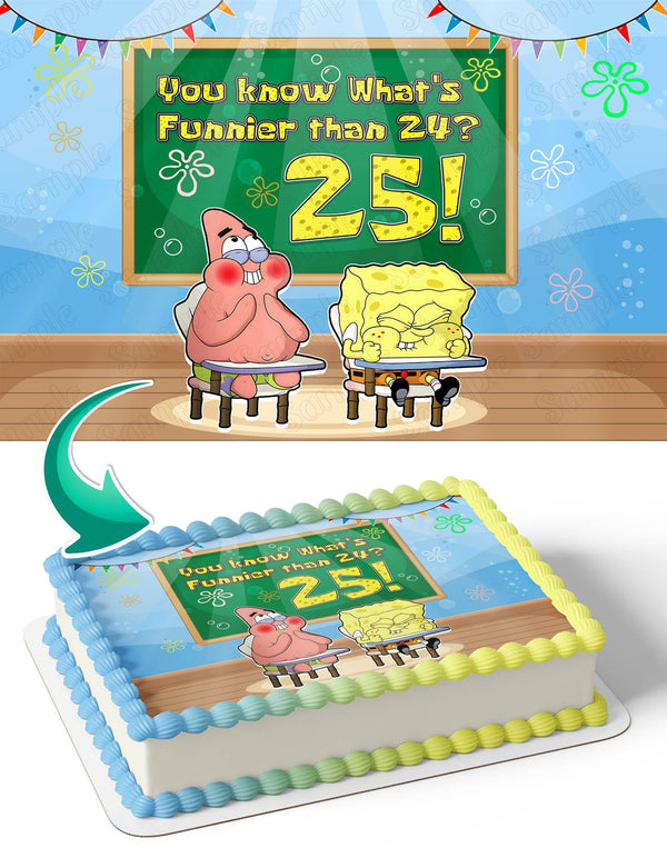 Sponge Funnier Than 24 25 Patrick Edible Cake Toppers