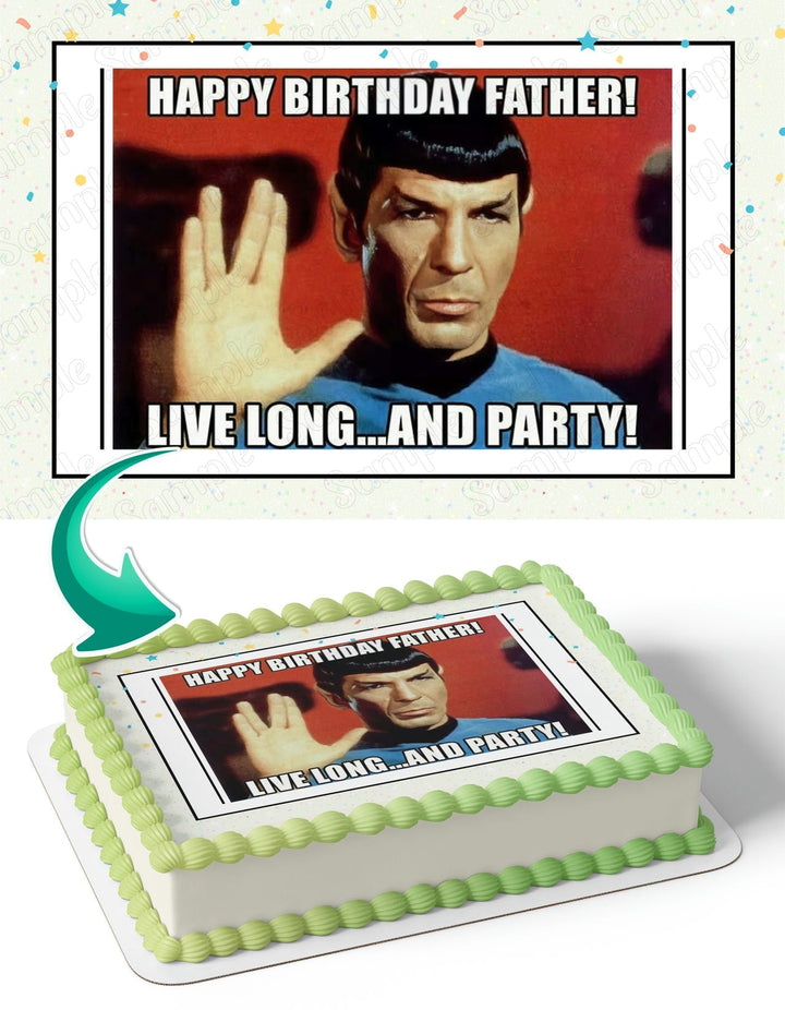 Star Trek Live Long Meme Edible Cake Toppers