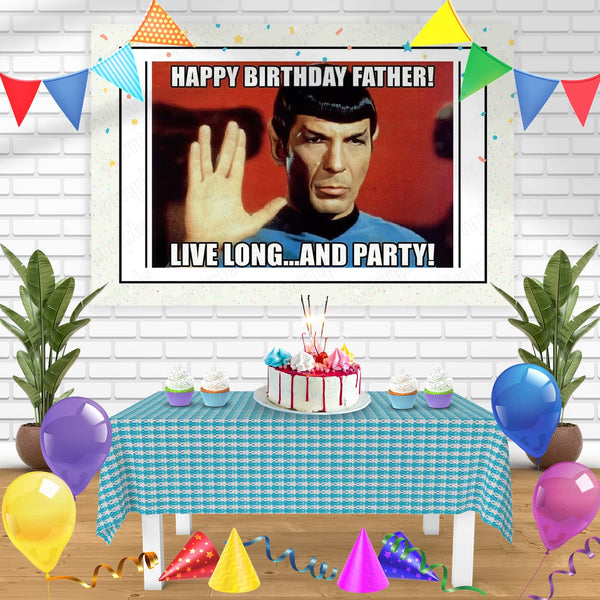 Star Trek Live Long Meme Bn Birthday Banner Personalized Party Backdrop Decoration