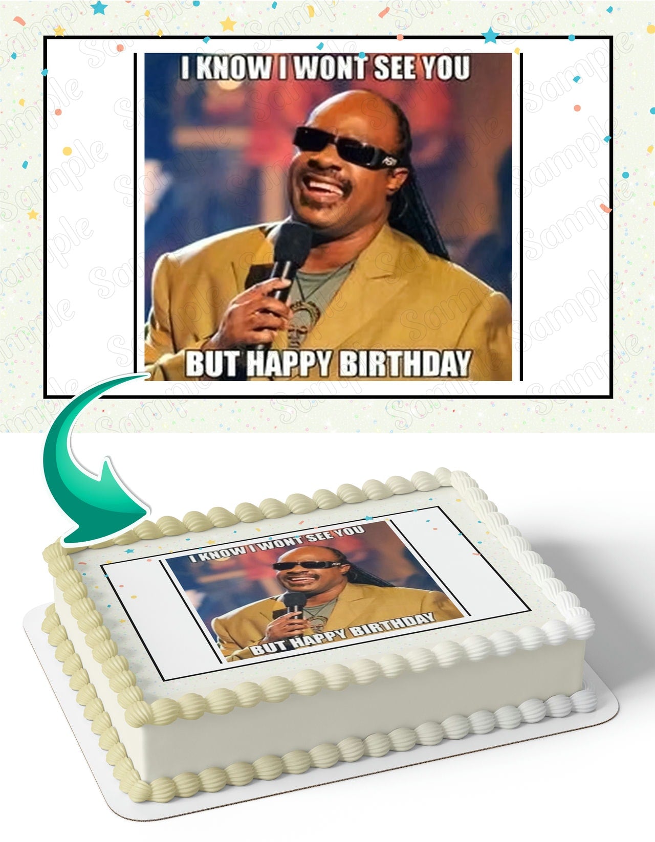 Stevie Wonder Meme Edible Cake Toppers – Cakecery