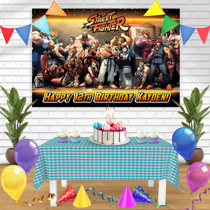 Street Fighter Complete Saga Bn Birthday Banner Personalized Party Backdrop Decoration