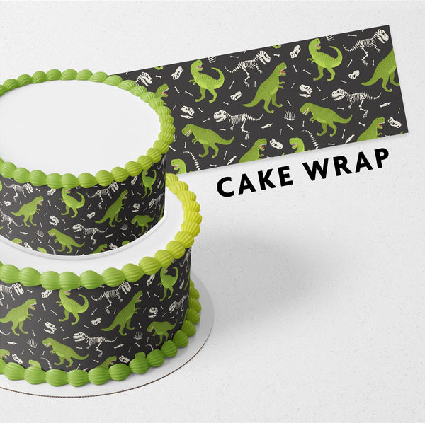 TRex Dinosaur Strips Edible Cake Toppers Cake Wraps