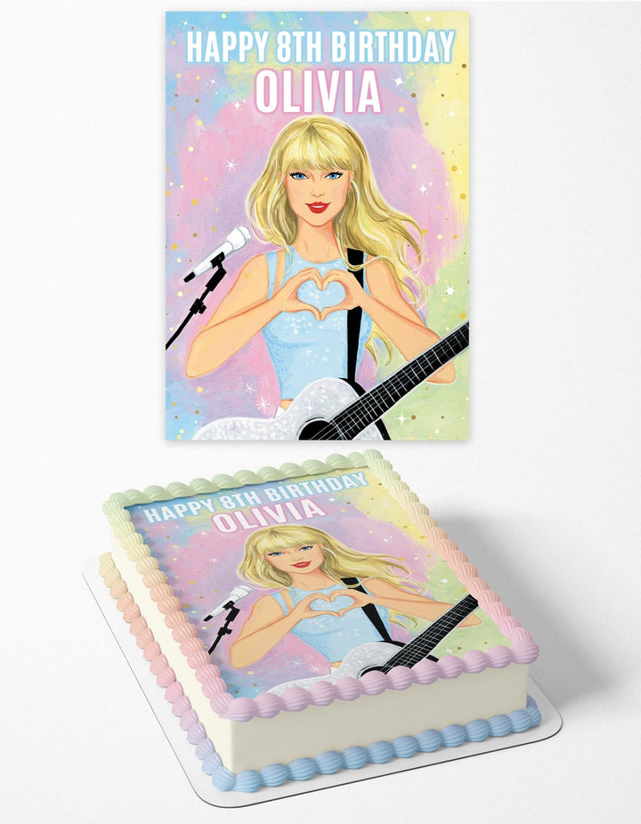 Taylor Swift A Little Golden Book Biography Edible Cake Toppers