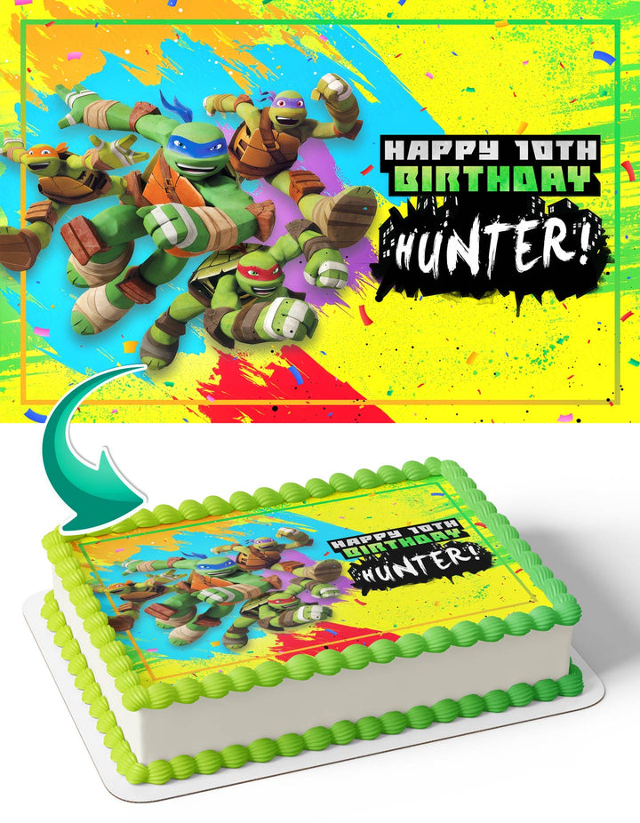 Teenage Mutant Ninja Turtles Arcade Wrath of the Mutants Edible Cake Toppers