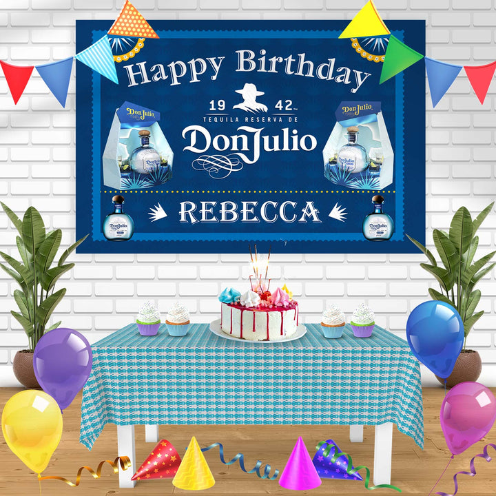 Tequila Don Julio Blue Bn Birthday Banner Personalized Party Backdrop Decoration