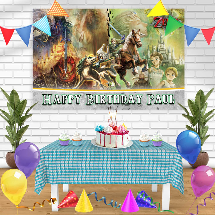 The Legend of Zelda Twilight Princess HD Bn Birthday Banner Personalized Party Backdrop Decoration