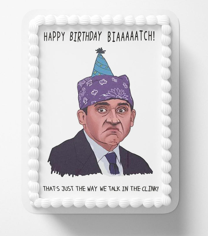 The Office Meme Funny Biaaaatch Edible Cake Toppers