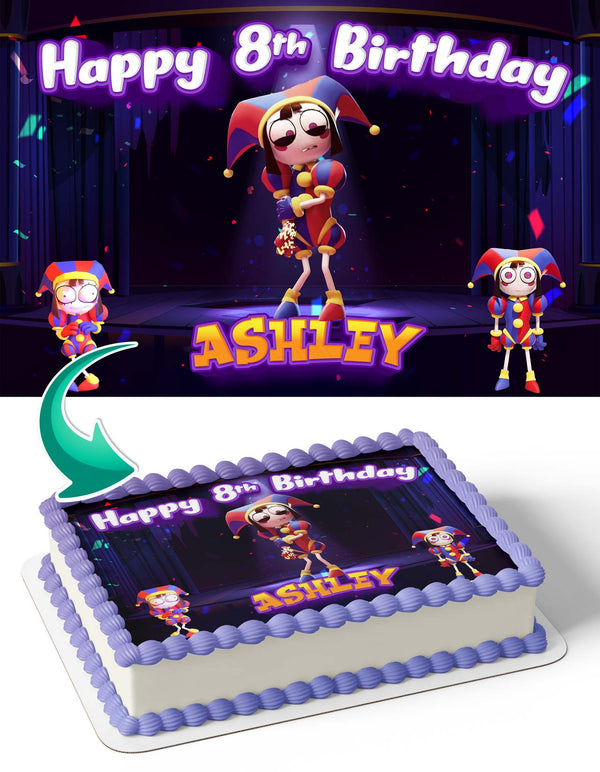 The amazing Digital Circus Pomni Edible Cake Toppers