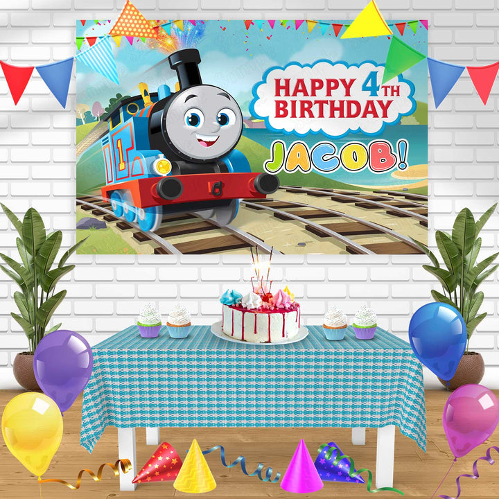 Thomas And Friends Bn Birthday Banner Personalized Party Backdrop Decoration