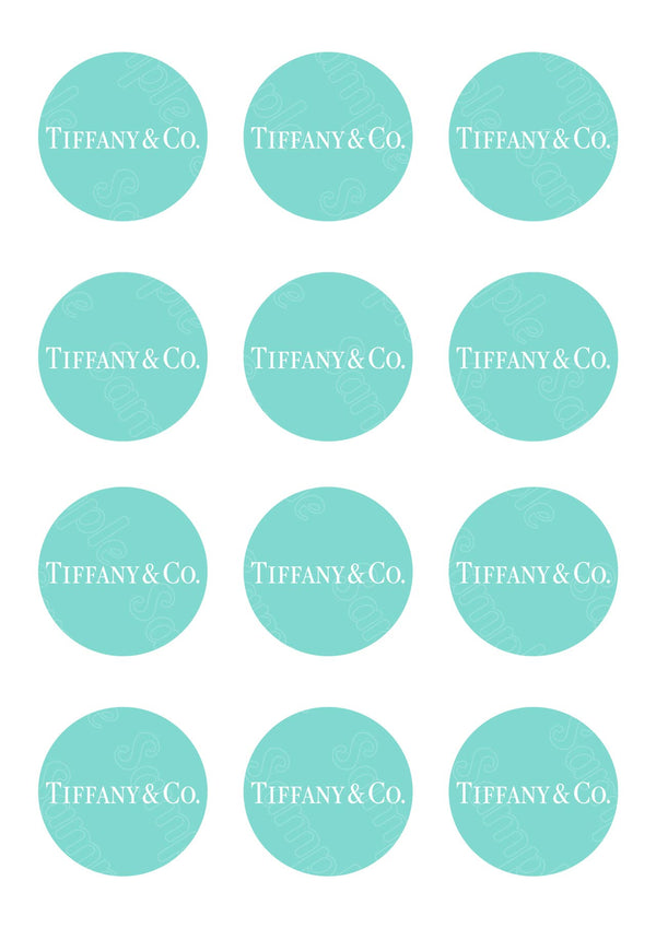 Tiffany and Co CC Edible Cupcake Toppers