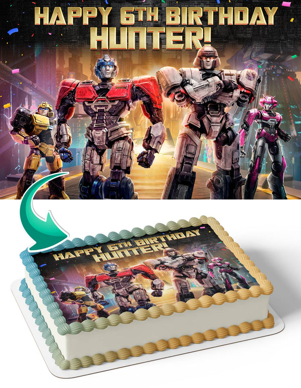 Transformers One Orion Pax Megatron Edible Cake Toppers