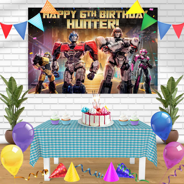 Transformers One Orion Pax Megatron Bn Birthday Banner Personalized Party Backdrop Decoration