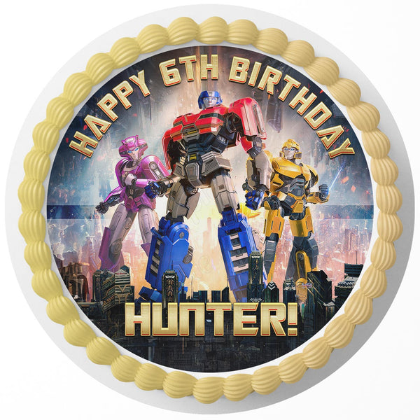 Transformers One Orion Pax Rd Edible Cake Toppers Round