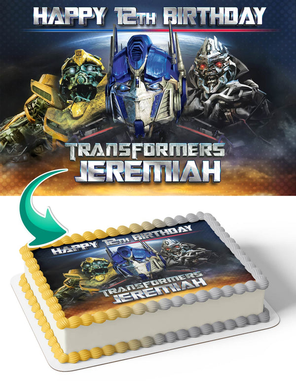 TransformersBumblebee Optimus Prime Megatron Edible Cake Toppers