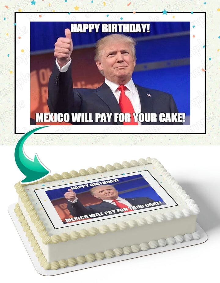 Trump Meme M4 Edible Cake Toppers