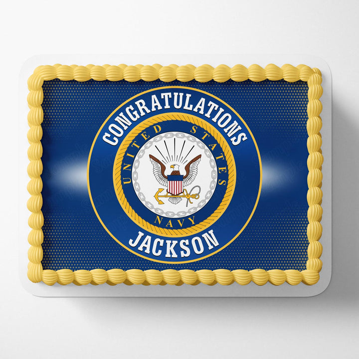 United States Navy USN Seal Rec Edible Cake Toppers